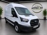 USED 2022 72 FORD TRANSIT White 2.0 350 EcoBlue panel van, 64,700 miles, Euro 6, ULEZ compliant, 6-speed manual, Air Conditioning, Bluetooth, DAB. Plus VAT @ 20%! This 2022 Ford Transit 350 Leader presents an exceptional ownership proposition, having been meticulously maintained by its single owner with a  service history at 15k, 38k, and 47k, most recently serviced at 47,235 miles on 21st March 2025. This Euro 6 compliant 2.0L EcoBlue diesel engine, rear wheel drive model, designated as L3 H3, offers a substantial towing weight of 2,570 kg. Upon purchase, it will be supplied with a 12 month MOT, ensuring its roadworthiness.  The Transit 350 Leader is a r