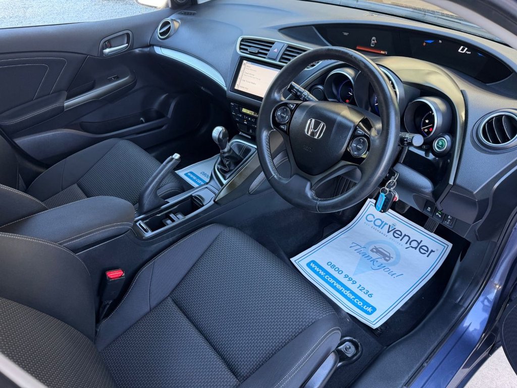 USED 2016 16 HONDA CIVIC 1.8 i-VTEC SE Plus (Navi) Hatchback 5dr Petrol Manual Euro 6 (s/s) (142 ps) 8 Services|Camera|SatNav|Cruise|R.F Sensors|