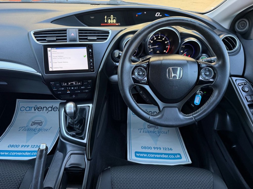 USED 2016 16 HONDA CIVIC 1.8 i-VTEC SE Plus (Navi) Hatchback 5dr Petrol Manual Euro 6 (s/s) (142 ps) 8 Services|Camera|SatNav|Cruise|R.F Sensors|