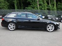 USED 2018 18 AUDI A4 AVANT 1.4 TFSI S line 5d 150 S/S FULL SERVICE HISTORY, SAT NAV, HEATED FRONT SEATS, AUDI SMART PHONE FOR APPLE CAR PLAY & ANDROID AUTO, AUDI CONNECT, DAB RADIO, CRUISE CONTROL, LED DAYTIME RUNNING LIGHTS, SWEEPING INDICATORS, BLUETOOTH PHONE & MUSIC STREAMING, FRONT & REAR PARKING SENSORS WITH DISPLAY, ELECTRIC TAILGATE, STEEL PEDALS, BLACK PART LEATHER INTERIOR, SPORT SEATS, LEATHER MULTIFUNCTION STEERING WHEEL, LIGHT & RAIN SENSORS, AUDI DRIVE SELECT, KEYLESS START, WIFI, AUX INPUT, 2x USB PORTS, CD WITH 2x SD CARD READER