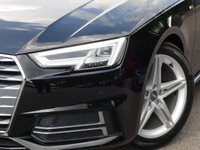 USED 2018 18 AUDI A4 AVANT 1.4 TFSI S line 5d 150 S/S FULL SERVICE HISTORY, SAT NAV, HEATED FRONT SEATS, AUDI SMART PHONE FOR APPLE CAR PLAY & ANDROID AUTO, AUDI CONNECT, DAB RADIO, CRUISE CONTROL, LED DAYTIME RUNNING LIGHTS, SWEEPING INDICATORS, BLUETOOTH PHONE & MUSIC STREAMING, FRONT & REAR PARKING SENSORS WITH DISPLAY, ELECTRIC TAILGATE, STEEL PEDALS, BLACK PART LEATHER INTERIOR, SPORT SEATS, LEATHER MULTIFUNCTION STEERING WHEEL, LIGHT & RAIN SENSORS, AUDI DRIVE SELECT, KEYLESS START, WIFI, AUX INPUT, 2x USB PORTS, CD WITH 2x SD CARD READER