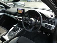 USED 2018 18 AUDI A4 AVANT 1.4 TFSI S line 5d 150 S/S FULL SERVICE HISTORY, SAT NAV, HEATED FRONT SEATS, AUDI SMART PHONE FOR APPLE CAR PLAY & ANDROID AUTO, AUDI CONNECT, DAB RADIO, CRUISE CONTROL, LED DAYTIME RUNNING LIGHTS, SWEEPING INDICATORS, BLUETOOTH PHONE & MUSIC STREAMING, FRONT & REAR PARKING SENSORS WITH DISPLAY, ELECTRIC TAILGATE, STEEL PEDALS, BLACK PART LEATHER INTERIOR, SPORT SEATS, LEATHER MULTIFUNCTION STEERING WHEEL, LIGHT & RAIN SENSORS, AUDI DRIVE SELECT, KEYLESS START, WIFI, AUX INPUT, 2x USB PORTS, CD WITH 2x SD CARD READER