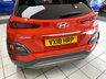 USED 2018 18 HYUNDAI KONA 1.6 T-GDI 176PS 4WD PREMIUM GT DC AUTOMATIC 5DR HATCHBACK TANGERINE COMET PEARL / DARK KNIGHT ROOF / BLACK LEATHER TRIM / CLIMATE CONTROL / HEATED FRONT SEATS / ELECTRIC FRONT SEATS / ELECTRIC WINDOWS / POWERFOLD MIRRORS / AUTO LIGHT & WIPERS / LANE ASSIST / FM AM TUNER / BLUETOOTH / APPLE CARPLAY / ANDROID AUTO / REAR PARKING CAMERA AND SENSORS / PRIVACY GLASS / 18" ALLOY WHEELS / SERVICE HISTORY