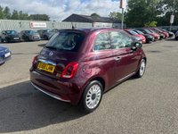 USED 2018 68 FIAT 500 1.2 Lounge Hatchback 3dr Petrol Manual Euro 6 (s/s) (69 bhp) Touchscreen Infotainment System - Bluetooth Connectivity - Rear Parking Sensors - Cruise Control - Electric Windows - Alloy Wheels