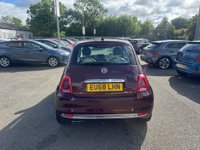 USED 2018 68 FIAT 500 1.2 Lounge Hatchback 3dr Petrol Manual Euro 6 (s/s) (69 bhp) Touchscreen Infotainment System - Bluetooth Connectivity - Rear Parking Sensors - Cruise Control - Electric Windows - Alloy Wheels