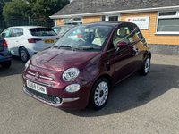 USED 2018 68 FIAT 500 1.2 Lounge Hatchback 3dr Petrol Manual Euro 6 (s/s) (69 bhp) Touchscreen Infotainment System - Bluetooth Connectivity - Rear Parking Sensors - Cruise Control - Electric Windows - Alloy Wheels