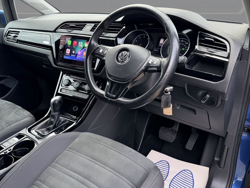 USED 2018 68 VOLKSWAGEN TOURAN 1.5 TSI EVO SEL MPV 5dr Petrol DSG Euro 6 (s/s) (150 ps) APP CARPLAY+NAV+FULL VW HISTORY