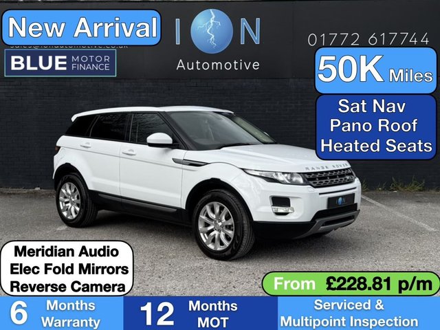 View our LAND ROVER RANGE ROVER EVOQUE