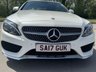 USED 2017 17 MERCEDES-BENZ C-CLASS 2.1 C250d AMG Line Cabriolet 2dr Diesel G-Tronic+ Euro 6 (s/s) (204 ps) FULL BLACK LEATHER INTERIOR