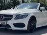 USED 2017 17 MERCEDES-BENZ C-CLASS 2.1 C250d AMG Line Cabriolet 2dr Diesel G-Tronic+ Euro 6 (s/s) (204 ps) FULL BLACK LEATHER INTERIOR