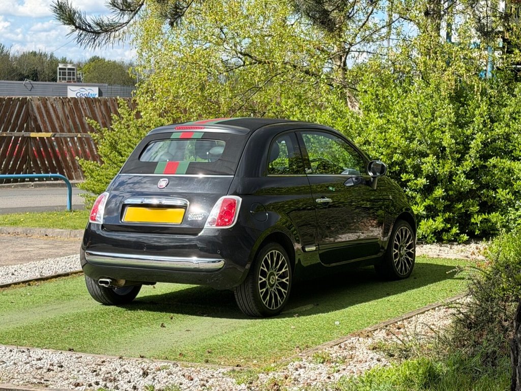 USED 2013 13 FIAT 500C 1.2 byGucci Convertible 2dr Petrol Dualogic Euro 5 (s/s) (69 bhp) VERY RARE AND DESIRABLE AUTOMATIC VERSION OF THE FIAT 500 BY GUCCI FEATURING GUCCI INTERIOR AND SIGNATURE ROOF STRIPES