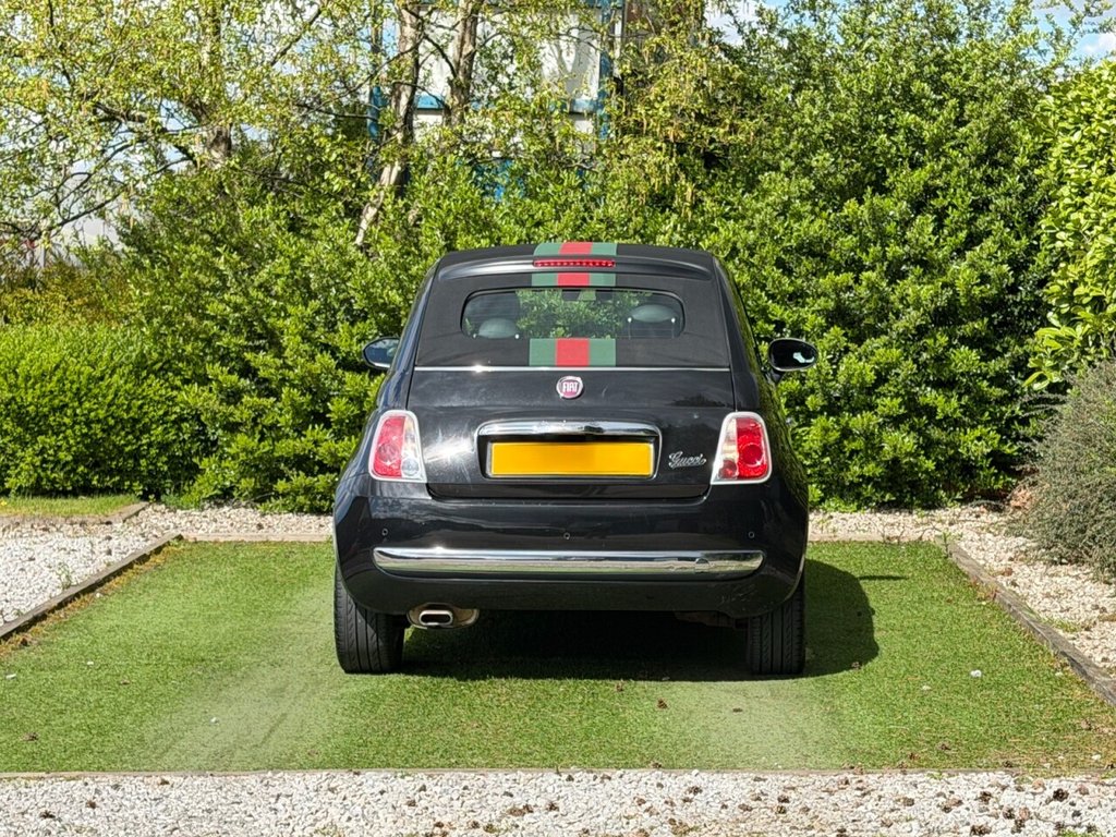 USED 2013 13 FIAT 500C 1.2 byGucci Convertible 2dr Petrol Dualogic Euro 5 (s/s) (69 bhp) VERY RARE AND DESIRABLE AUTOMATIC VERSION OF THE FIAT 500 BY GUCCI FEATURING GUCCI INTERIOR AND SIGNATURE ROOF STRIPES
