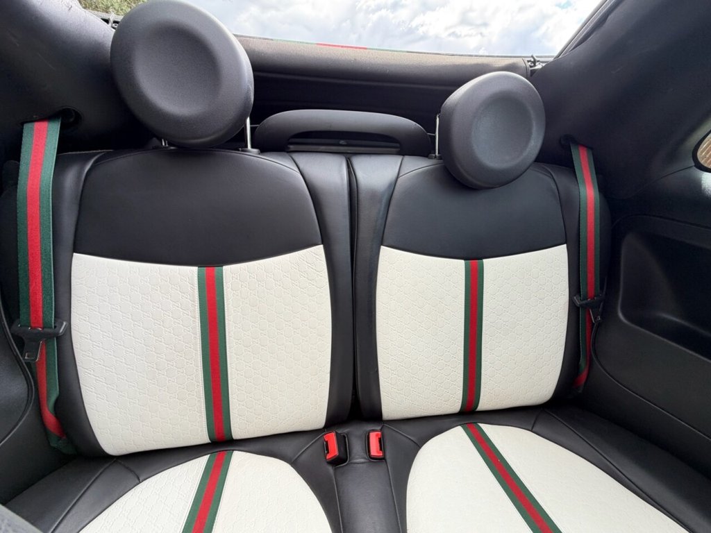 USED 2013 13 FIAT 500C 1.2 byGucci Convertible 2dr Petrol Dualogic Euro 5 (s/s) (69 bhp) VERY RARE AND DESIRABLE AUTOMATIC VERSION OF THE FIAT 500 BY GUCCI FEATURING GUCCI INTERIOR AND SIGNATURE ROOF STRIPES