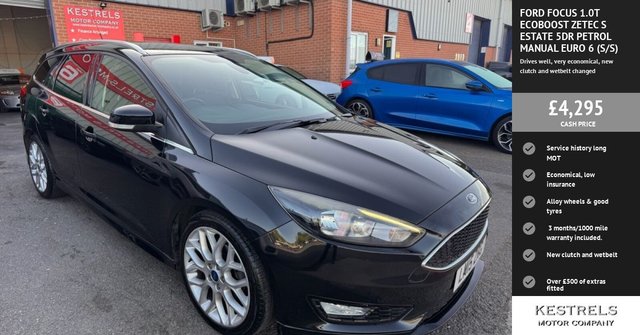 FORD FOCUS 1.0T ECOBOOST ZETEC S ESTATE 5DR PETROL MANUAL EURO 6 S S...