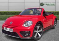 USED 2017 VOLKSWAGEN BEETLE 2.0 TDI BlueMotion Tech R-Line Cabriolet 2dr Diesel Manual Euro 6 (s/s) (150 ps) LONG MOT AND EXCELLENT SERVICE HISTORY, STUNNING CONDITION BOTH INSIDE AND OUT, GENUINE LOW MILEAGE FROM NEW. ULTRA RARE R-LINE CABRIOLET, FRONT AND REAR PARKING SENSORS, BLUETOOTH, DAB, CRUISE, CLIMATE!