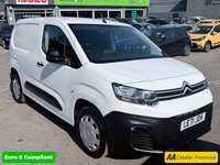 USED 2022 71 CITROEN BERLINGO White 1.5 BlueHDi Enterprise M Pro van, 38,000 miles, Euro 6, 6-Speed manual, A/C, Bluetooth, Cruise Control, DAB, rear sensors. Plus VAT @ 20%! This 2022 Citroen Berlingo Enterprise M Pro boasts an exceptionally low mileage of just 38,000 miles, making it a standout choice for those seeking a nearly new vehicle. This one owner van has a full service history serviced at 14K, 22K, 28K, 36K with its last service completed on 17th December 2025 at 36,030 miles. It is powered by an efficient 1.5 litre BlueHDi diesel engine, meeting Euro 6 emission standards. For your peace of mind, a 12 month MOT will be provided upon purchase. Inside, you'l