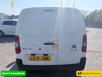 USED 2022 71 CITROEN BERLINGO White 1.5 BlueHDi Enterprise M Pro van, 38,000 miles, Euro 6, 6-Speed manual, A/C, Bluetooth, Cruise Control, DAB, rear sensors. Plus VAT @ 20%! This 2022 Citroen Berlingo Enterprise M Pro boasts an exceptionally low mileage of just 38,000 miles, making it a standout choice for those seeking a nearly new vehicle. This one owner van has a full service history serviced at 14K, 22K, 28K, 36K with its last service completed on 17th December 2025 at 36,030 miles. It is powered by an efficient 1.5 litre BlueHDi diesel engine, meeting Euro 6 emission standards. For your peace of mind, a 12 month MOT will be provided upon purchase. Inside, you'l