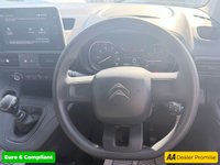 USED 2022 71 CITROEN BERLINGO White 1.5 BlueHDi Enterprise M Pro van, 38,000 miles, Euro 6, 6-Speed manual, A/C, Bluetooth, Cruise Control, DAB, rear sensors. Plus VAT @ 20%! This 2022 Citroen Berlingo Enterprise M Pro boasts an exceptionally low mileage of just 38,000 miles, making it a standout choice for those seeking a nearly new vehicle. This one owner van has a full service history serviced at 14K, 22K, 28K, 36K with its last service completed on 17th December 2025 at 36,030 miles. It is powered by an efficient 1.5 litre BlueHDi diesel engine, meeting Euro 6 emission standards. For your peace of mind, a 12 month MOT will be provided upon purchase. Inside, you'l