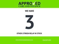 USED 2022 22 CITROEN RELAY White 2.2 BlueHDi 35 Enterprise van, 37,800 miles, Euro 6, 6-speed manual, A/C, Bluetooth, Cruise, Sat nav, DAB Radio. Plus VAT @ 20%! Boasting a remarkably low mileage for its 2022 registration, this Citroen Relay 2.2 BlueHDi 35 Enterprise L3 High Roof presents an excellent proposition.  Powered by a 2.2 litre BlueHDi diesel engine and meeting Euro 6 emission standards, this Enterprise trim van comes with a full service history at 11K, 22K, 27K, 37K, with its last service completed at 37102 miles on 2026-03-06.  You will also receive 12 months MOT upon purchase, and the vehicle is covered by a 3 month warranty for your peace o