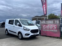 USED 2022 22 FORD TRANSIT CUSTOM 2.0 300 EcoBlue Trend Crew Van Double Cab 5dr Diesel Manual L1 H1 Euro 6 (s/s) (6 Seat) (130 ps) CRUISE/SENSORS/ULEZ/EURO 6/CARPLAY
