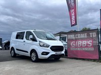 USED 2022 22 FORD TRANSIT CUSTOM 2.0 300 EcoBlue Trend Crew Van Double Cab 5dr Diesel Manual L1 H1 Euro 6 (s/s) (6 Seat) (130 ps) CRUISE/SENSORS/ULEZ/EURO 6/CARPLAY