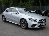USED 2021 21 MERCEDES-BENZ A-CLASS 1.3 A250e 15.6kWh AMG Line (Executive) 5d Petrol Plug-in Hybrid 8G-DCT 218 S/S 1 OWNER, GOOD SERVICE HISTORY, DIGITAL DASH, SAT NAV, APPLE CARPLAY / ANDROID, REAR CAMERA, PARK ASSIST, FRONT & REAR PARKING SENSORS, HEATED SEATS, LANE KEEPING ASSIST, DAB RADIO, BLUETOOTH, CRUISE CONTROL & SPEED LIMITER, VOICE CONTROL, AUTOMATIC GEARBOX, START STOP, LED LIGHTS & DAYTIME RUNNING LIGHTS, 18 INCH ALLOY WHEELS, PRIVACY GLASS, LEATHER ALCANTARA INTERIOR, TIPTRONIC LEATHER FLAT BOTTOM MFSWA, POWER FOLDING MIRRORS, KEYLESS START, RAIN & LIGHT SENSORS