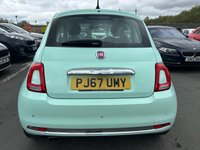 USED 2017 67 FIAT 500 1.2 Petrol, Lounge Edition, 3 Door Hatchback, Manual, Euro 6. FULL 12 MONTH MOT WITH EVERY CAR