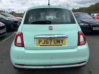 USED 2017 67 FIAT 500 1.2 Petrol, Lounge Edition, 3 Door Hatchback, Manual, Euro 6. FULL 12 MONTH MOT WITH EVERY CAR