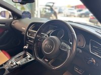 USED 2015 15 AUDI S5 3.0 TFSI V6 Black Edition Sportback 5dr Petrol S Tronic quattro Euro 6 (s/s) (333 ps)+2 KEYS+NAV+CAMERA+CRUISE+2 FORMER KEEPERS+LEATHER/HEATED/ELECTIC SEATS+RED AND BLACK 2TONE LEATHER+SENSORS+AIRCON+FOLDING MIRRORS 2 KEYS+NAV+CAMERA+CRUISE+2 FORMER KEEPERS+LEATHER/HEATED/ELECTIC SEATS+RED AND BLACK 2TONE LEATHER+SENSORS+AIRCON+FOLDING MIRRORS+BLUETOOTH+AUX+DAB+HPI CLEAR