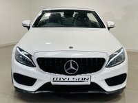USED 2017 67 MERCEDES-BENZ C-CLASS 2.1 C250d AMG Line Cabriolet 2dr Diesel G-Tronic+ Euro 6 (s/s) (204 ps) Polar White | Black Styling Pack | Panamerica Style Grille | 20 Inch AMG Style Wheels | Heated Black Leather Interior