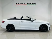 USED 2017 67 MERCEDES-BENZ C-CLASS 2.1 C250d AMG Line Cabriolet 2dr Diesel G-Tronic+ Euro 6 (s/s) (204 ps) Polar White | Black Styling Pack | Panamerica Style Grille | 20 Inch AMG Style Wheels | Heated Black Leather Interior