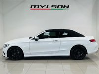 USED 2017 67 MERCEDES-BENZ C-CLASS 2.1 C250d AMG Line Cabriolet 2dr Diesel G-Tronic+ Euro 6 (s/s) (204 ps) Polar White | Black Styling Pack | Panamerica Style Grille | 20 Inch AMG Style Wheels | Heated Black Leather Interior