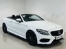 USED 2017 67 MERCEDES-BENZ C-CLASS 2.1 C250d AMG Line Cabriolet 2dr Diesel G-Tronic+ Euro 6 (s/s) (204 ps) Polar White | Black Styling Pack | Panamerica Style Grille | 20 Inch AMG Style Wheels | Heated Black Leather Interior