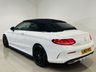 USED 2017 67 MERCEDES-BENZ C-CLASS 2.1 C250d AMG Line Cabriolet 2dr Diesel G-Tronic+ Euro 6 (s/s) (204 ps) Polar White | Black Styling Pack | Panamerica Style Grille | 20 Inch AMG Style Wheels | Heated Black Leather Interior