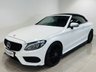 USED 2017 67 MERCEDES-BENZ C-CLASS 2.1 C250d AMG Line Cabriolet 2dr Diesel G-Tronic+ Euro 6 (s/s) (204 ps) Polar White | Black Styling Pack | Panamerica Style Grille | 20 Inch AMG Style Wheels | Heated Black Leather Interior