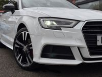 USED 2018 18 AUDI A3 1.5 TFSI CoD S line Sportback 5dr Petrol Manual Euro 6 (s/s) (150 ps) CAR PLAY | PARKING AID | S-NAV | UNMARKED DIAMOND CUT ALLOYS