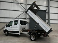 USED 2018 68 FORD TRANSIT 350 2.0 ECOBLUE 130PS RWD DOUBE CAB TIPPER - NO VAT 1 YEARS MOT, AIR CON, R/CAM