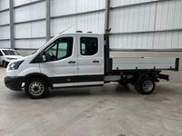 USED 2018 68 FORD TRANSIT 350 2.0 ECOBLUE 130PS RWD DOUBE CAB TIPPER - NO VAT 1 YEARS MOT, AIR CON, R/CAM