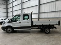 USED 2018 68 FORD TRANSIT 350 2.0 ECOBLUE 130PS RWD DOUBE CAB TIPPER - NO VAT 1 YEARS MOT, AIR CON, R/CAM