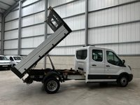 USED 2018 68 FORD TRANSIT 350 2.0 ECOBLUE 130PS RWD DOUBE CAB TIPPER - NO VAT 1 YEARS MOT, AIR CON, R/CAM