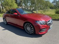 USED 2018 68 MERCEDES-BENZ E-CLASS 2.0 E220d AMG Line (Premium) Coupe 2dr Diesel G-Tronic+ Euro 6 (s/s) (194 ps) PANORAMIC SUNROOF HYACINTH RED MET&hellip;.JUST STUNNING