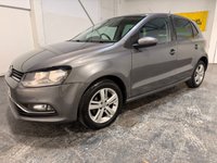 USED 2017 67 VOLKSWAGEN POLO 1.2 TSI Match Edition Hatchback 5dr Petrol Manual Euro 6 (s/s) (90 ps) 6 SERVICES-APPLE CAR PLAY-DAB-A/C-ALLOYS-FRONT+REAR SENSORS-ALARM