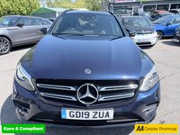 USED 2019 19 MERCEDES-BENZ GLC Blue 2.0 GLC250 AMG Night Edition SUV, 68,900 miles, Euro 6, Automatic 4MATIC, Pano roof, Sat nav, Rear Camera, Heated leather, 19in Alloys, DAB. This 2019 Mercedes Benz GLC250 AMG Night Edition (Premium Plus) is a Euro 6 compliant, four wheel drive petrol SUV offering a refined driving experience.  With its 2.0 litre engine, this model boasts a towing weight of 2400 kg, making it a capable companion for various needs.  Inside, you will find a host of premium features designed for comfort and convenience, including a Burmester Surround Sound System for immersive audio, Thermatic automatic climate control to maintain the perfect cabin temp