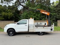 USED 2013 62 TOYOTA HI-LUX 2.5 D-4D HL2 144BHP SINGLE CAB 4X4 DROPSIDE WITH CRAIN/HOIST HIAB/CRAIN+1 OWNER+A/C+