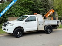 USED 2013 62 TOYOTA HI-LUX 2.5 D-4D HL2 144BHP SINGLE CAB 4X4 DROPSIDE WITH CRAIN/HOIST HIAB/CRAIN+1 OWNER+A/C+