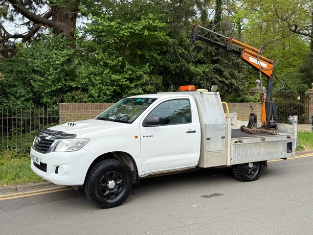 View our Toyota HI-Lux 2.5 D-4D HL2 144BHP SINGLE CAB 4X4 DROPSIDE WITH CRAIN/HOIST