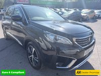 USED 2019 19 PEUGEOT 5008 Black 1.2 PureTech Allure SUV, 45,700 miles, Euro 6, Automatic, 7 Seats, Sat nav, Reverse camera, Cruise, DAB, 18in Alloys, Mirrorscreen. This 2019 Peugeot 5008 Allure is a remarkably low mileage example for its age, having covered just 45,700 miles. This seven seat SUV is powered by an efficient 1.2 litre petrol engine and meets Euro 6 emissions standards. It comes equipped with the Safety Plus Pack, featuring Blind Spot Assistance, along with front and rear parking sensors and parking assistance. Stay connected and entertained with the Bluetooth telephone facility and Mirror Screen, which supports both Android Auto and Apple Car