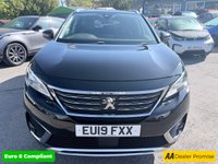USED 2019 19 PEUGEOT 5008 Black 1.2 PureTech Allure SUV, 45,700 miles, Euro 6, Automatic, 7 Seats, Sat nav, Reverse camera, Cruise, DAB, 18in Alloys, Mirrorscreen. This 2019 Peugeot 5008 Allure is a remarkably low mileage example for its age, having covered just 45,700 miles. This seven seat SUV is powered by an efficient 1.2 litre petrol engine and meets Euro 6 emissions standards. It comes equipped with the Safety Plus Pack, featuring Blind Spot Assistance, along with front and rear parking sensors and parking assistance. Stay connected and entertained with the Bluetooth telephone facility and Mirror Screen, which supports both Android Auto and Apple Car