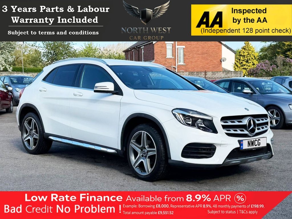 MERCEDES-BENZ GLA 1.6 GLA200 AMG Line SUV 5dr Petrol 7G-DCT Euro 6 (s/s) (156 ps) NATIONWIDE PARTS & LABOUR WARRANTY INCLUDED + 12 MONTHS AA BREAKDOWN FREE FINANCE AVAILABLE LOW RATES INSTANT DECISION