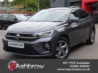 USED 2023 23 VOLKSWAGEN TAIGO 1.0 TSI R-Line 5d DSG 110 S/S UPGRADE BLACK ROOF & MIRROR HOUSING PACK, UPGRADE HEATED SEATS, UPGRADE KEYLESS ACCESS, SAT NAV, VIRTUAL COCKPIT, APPLE CARPLAY / ANDROID AUTO, FRONT REAR & SIDE PARKING SENSORS, PARK ASSIST, AUTO HEADLIGHTS, ADAPTIVE CRUISE CONTROL, LANE ASSIST, SIDE ASSIST, ELECTRIC FOLDING MIRRORS, DAB RADIO, BLUETOOTH, WIRELESS PHONE CHARGER, DSG AUTOMATIC, 17 INCH ALLOYS, LEATHER FLAT BOTTOM TIPTRONIC MFSW, CLIMATE CONTROL, DRIVE SELECT, FRONT ARM REST, 4 USB PORTS, ISO FIX, 1 OWNER, GOOD SERVICE HISTORY